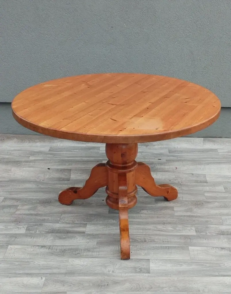 Stôl okrúhly smrekový. - 4