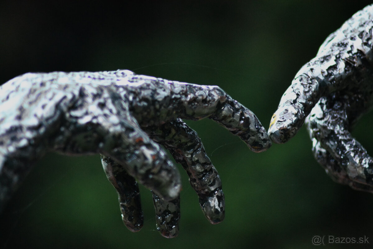 Ocelová plastika "Božský dotek" - originální umělecké dílo - 4