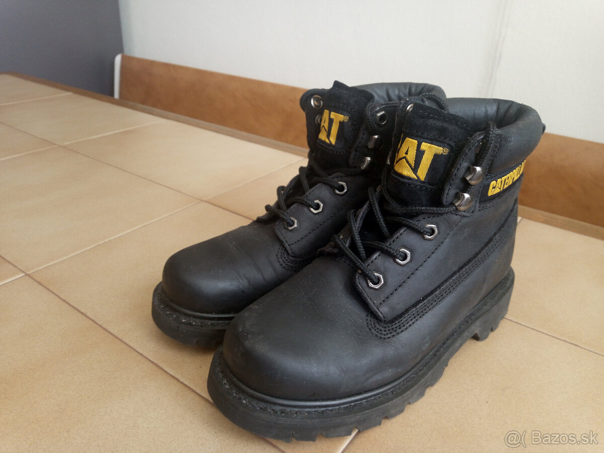 Detska kozena outdoorova obuv CATEPILLAR. - 4