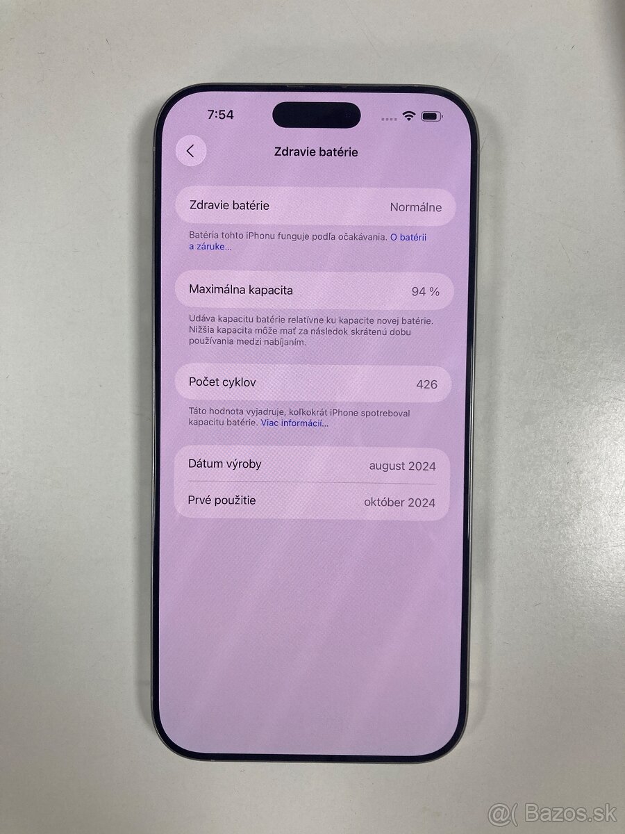 Apple iPhone 16 Pro Max 512 GB White Titanium - Batéria 94% - 4