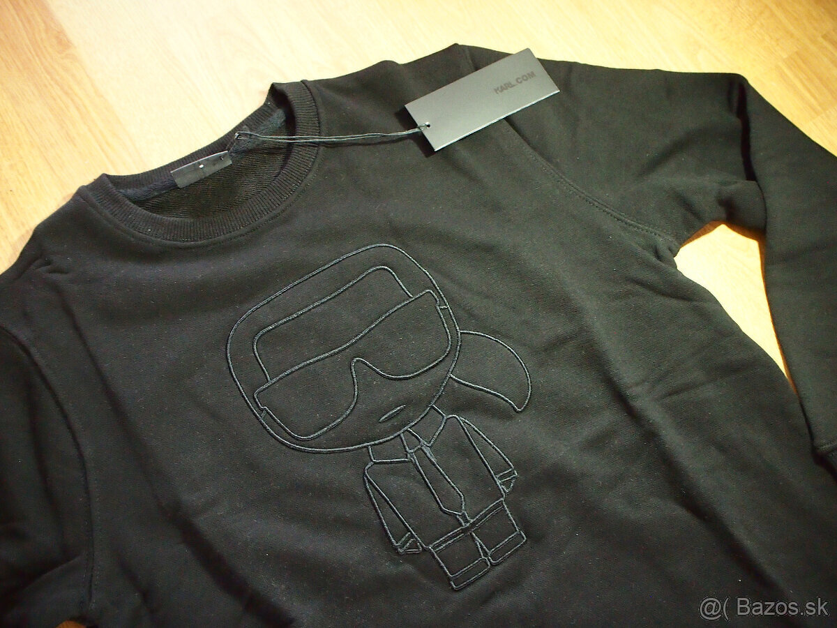 Karl Lagerfeld pánska mikina čierna - 4