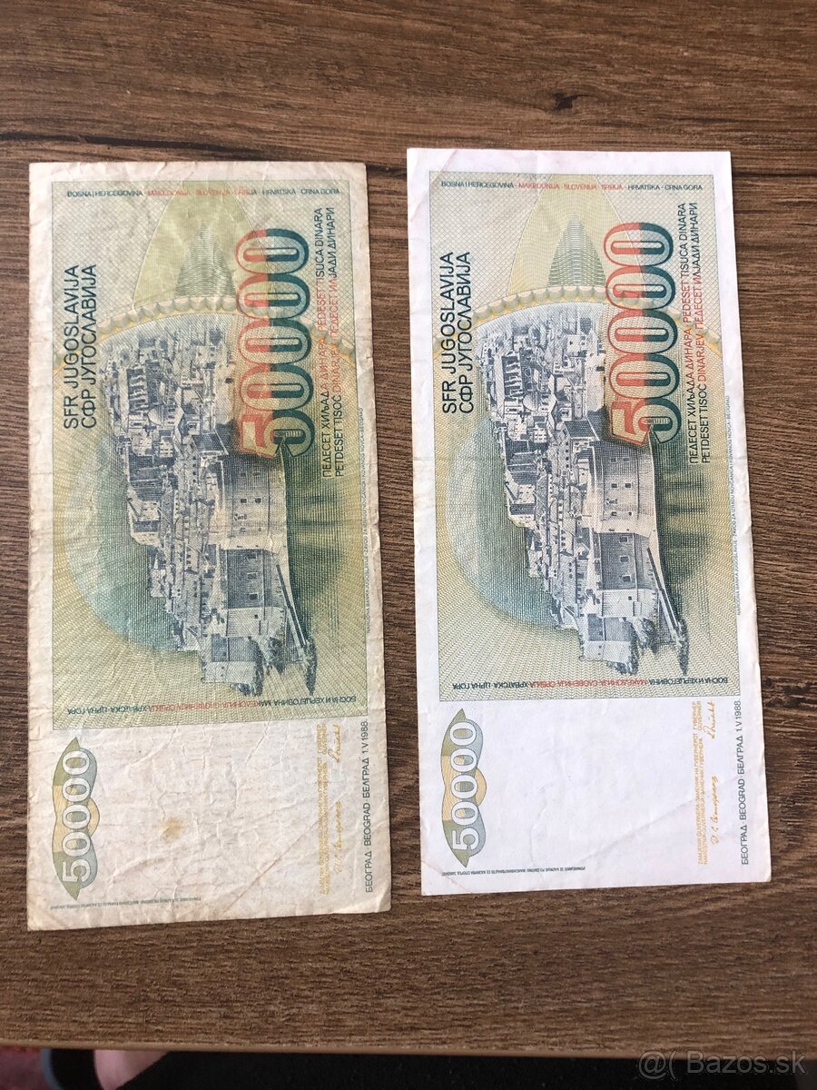 Bankovky JUHOSLAVIA 5 - 4