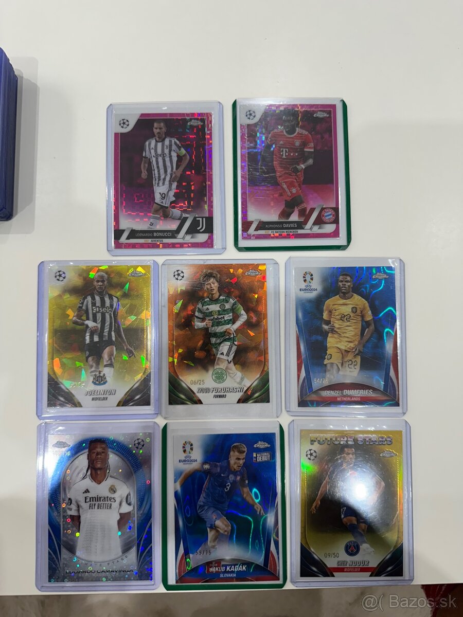 TOPPS CHROME FUTBALOVÉ KARTY LIMITOVANÉ KARTIČKY - 4