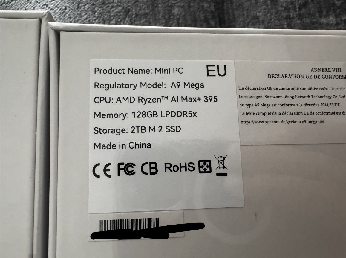 Predám mini pc GEEKOM A9 Mega s Ryzen AI Max+ 395 - 4