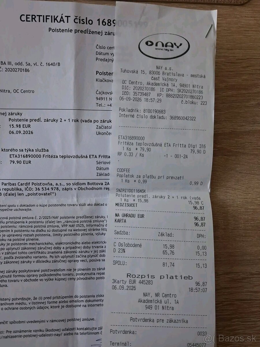 Teplovzdušná Fritéza ETA - 4