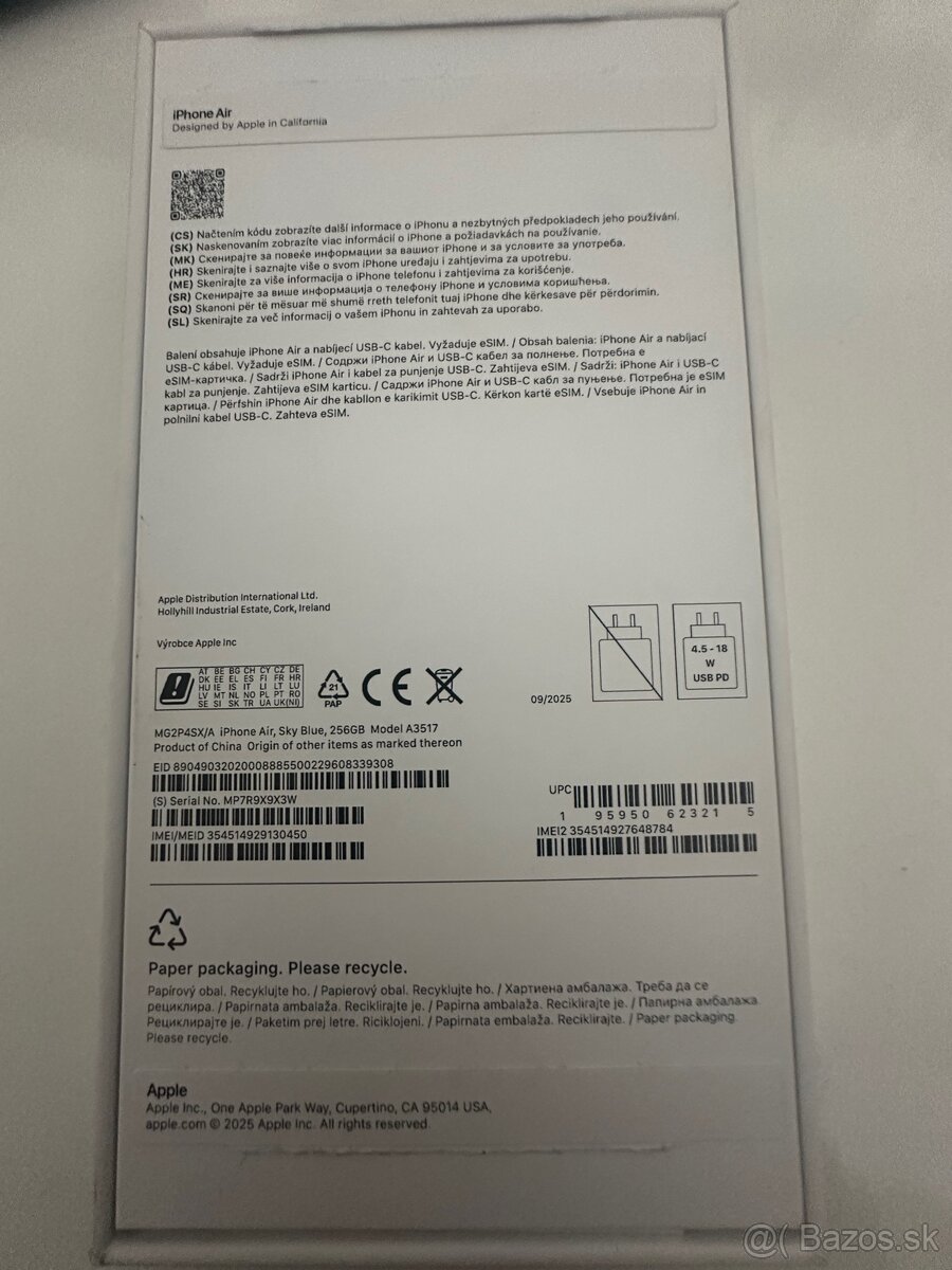 Predám, vymením iPhone Air 256GB Sky Blue - 4