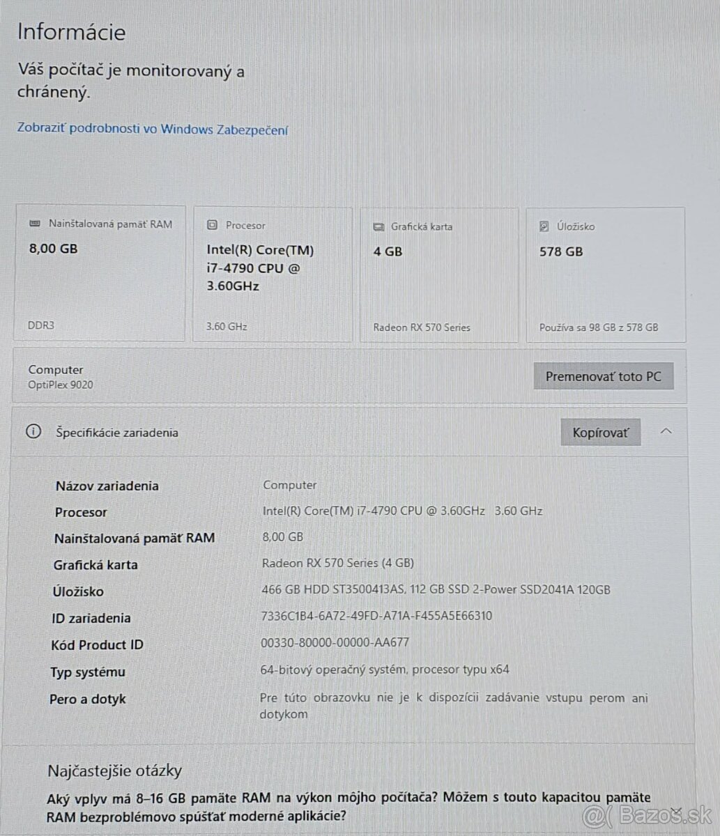 DELL Optiplex 9020 + Monitor Philips 24" IPS - 4