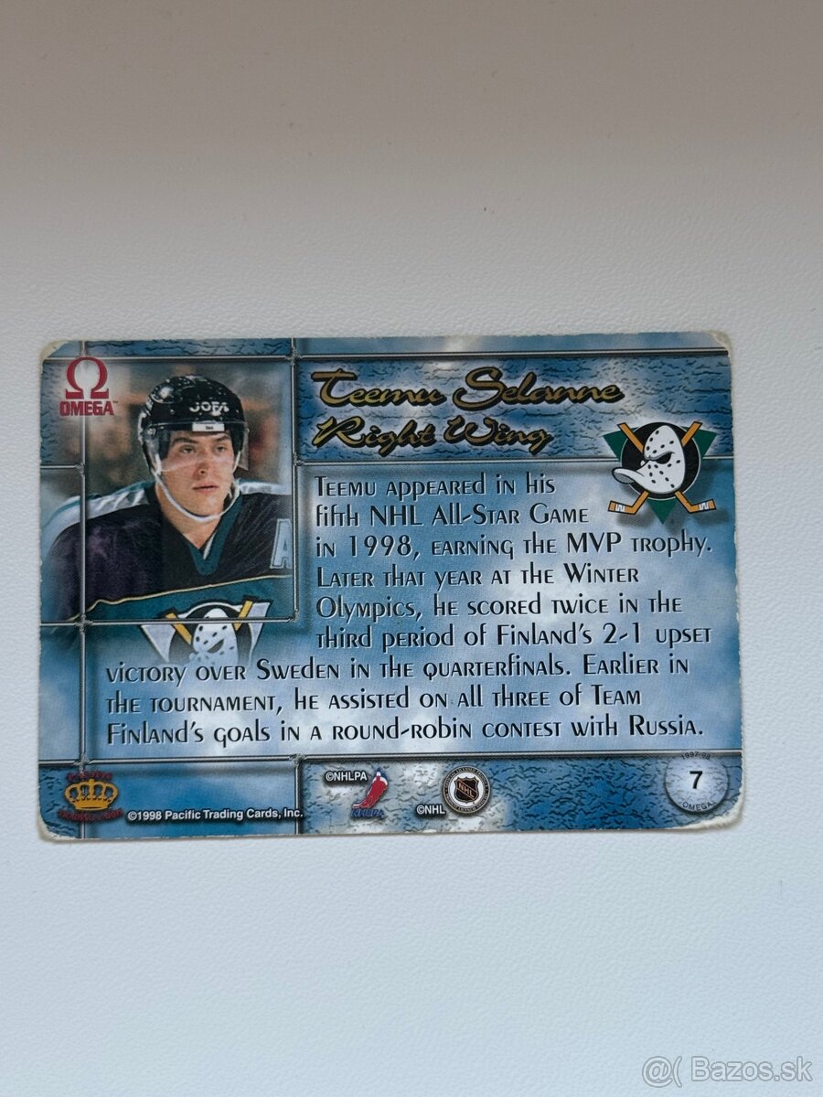 Hokejové kartičky OMEGA 1998 - 4