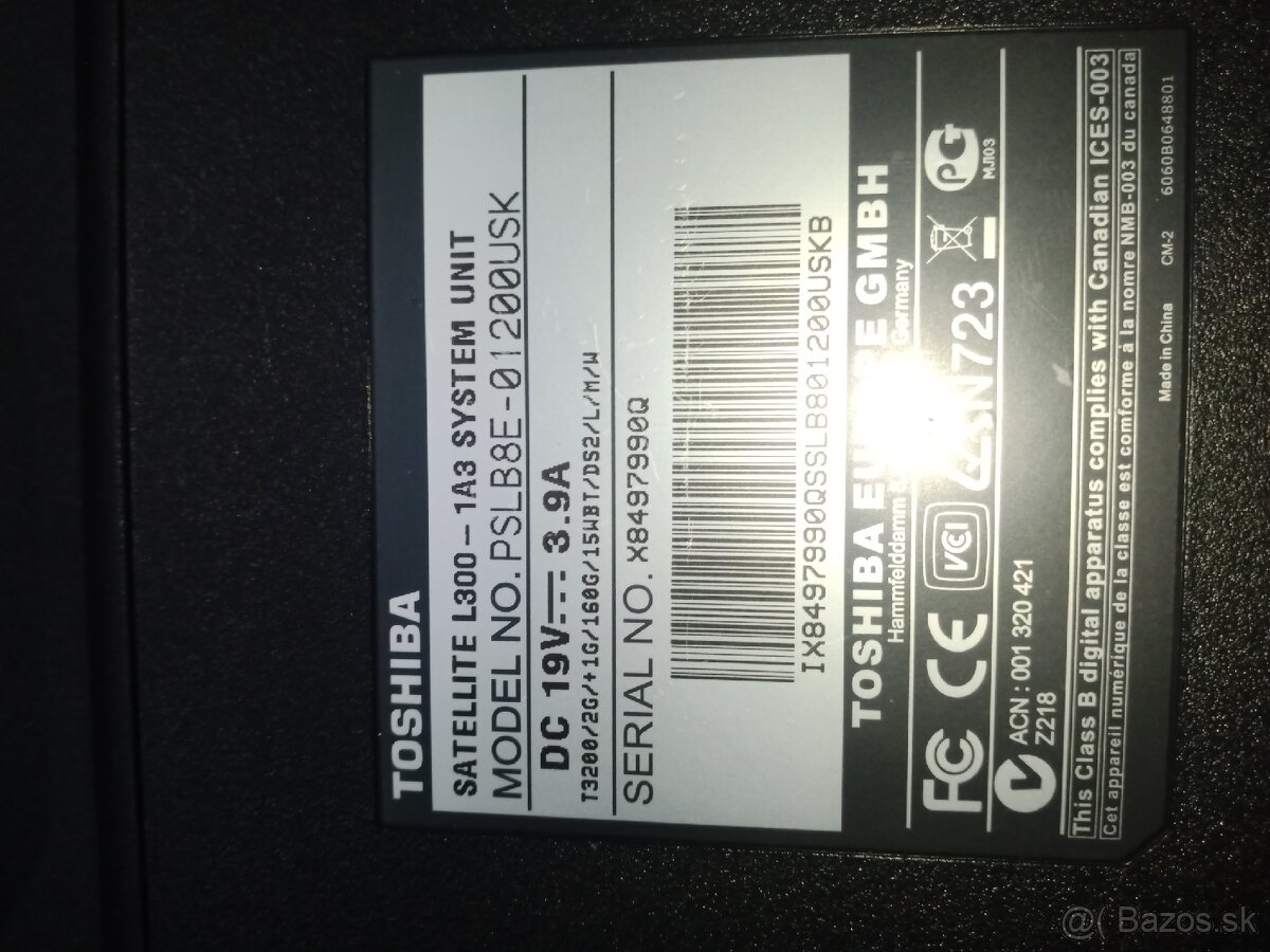 Toshiba Satellite L300-1A3 Systém Unit - 4