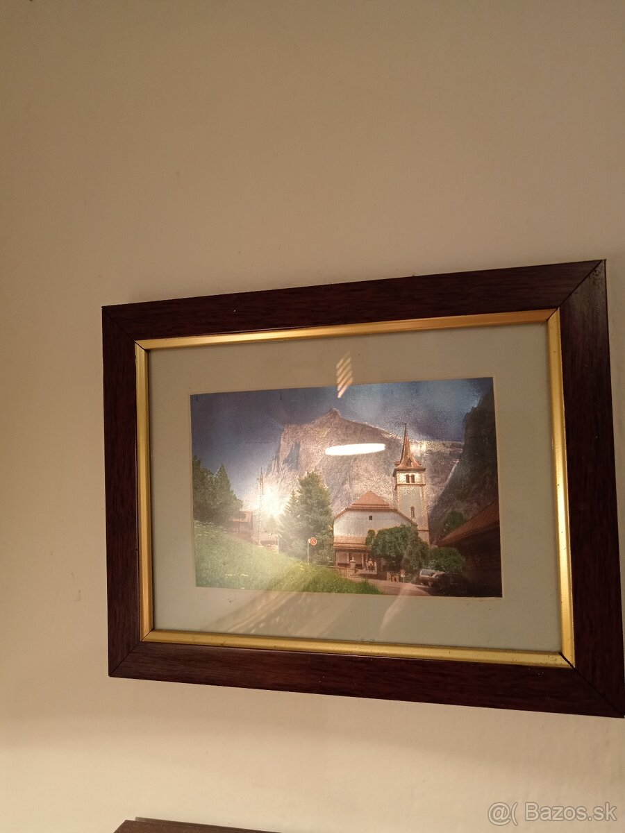 Obraz, maľovaný, rám, starožitnosti, - 4