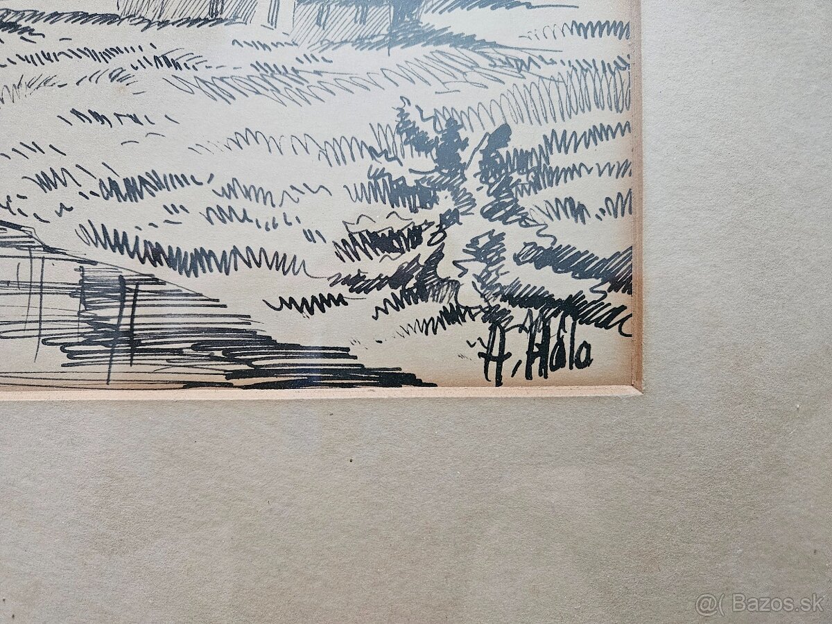 Antonin Hála, kresba tušom - 4