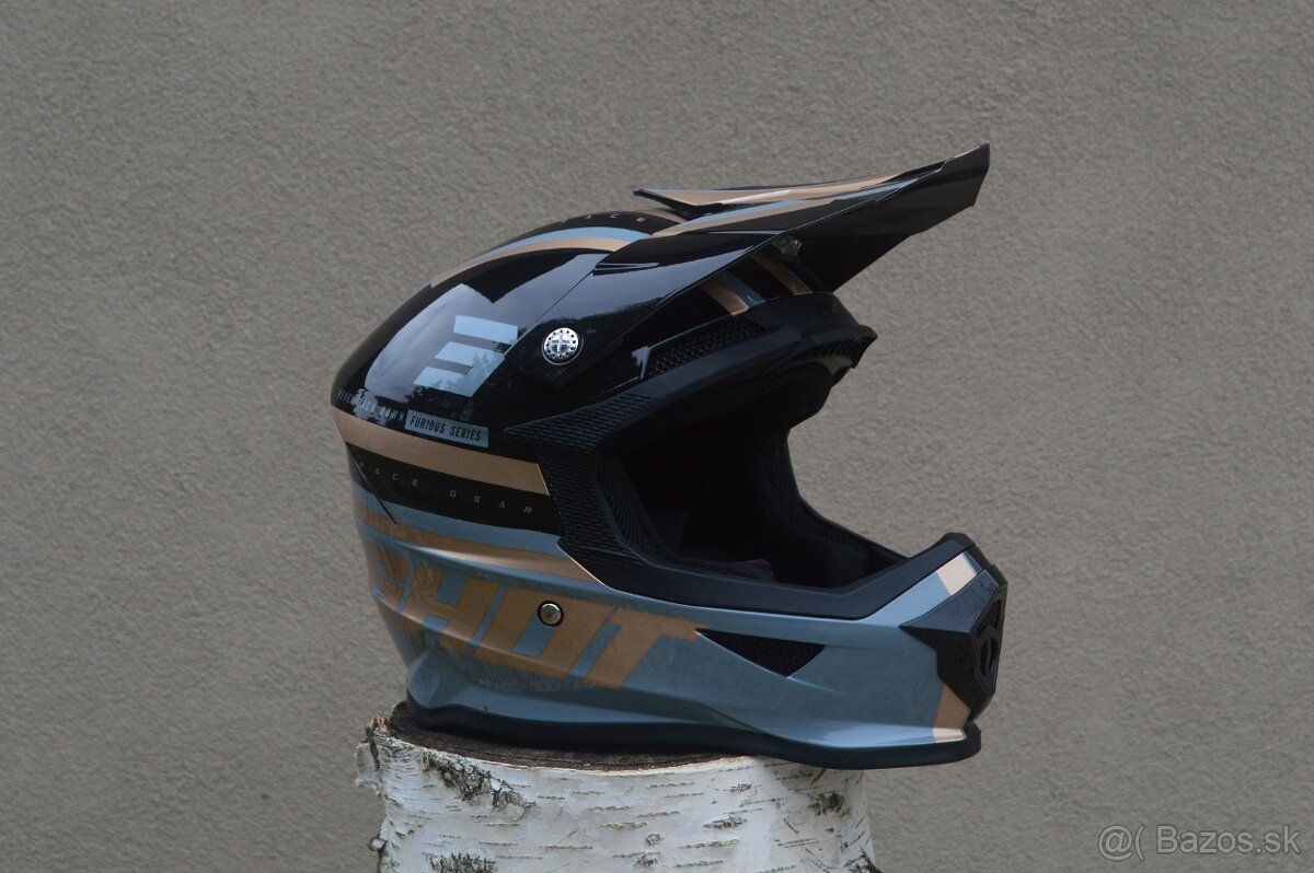 Predám helma prilba zrka.okuliare shot čierno šedá - 4