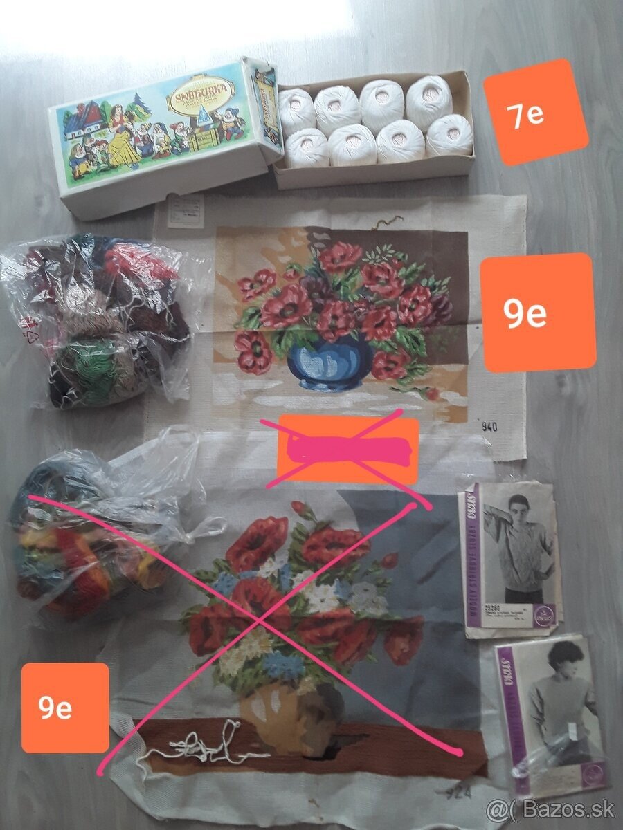 Rozne bavlnky na vysivanie,chemlon,vlna - 4