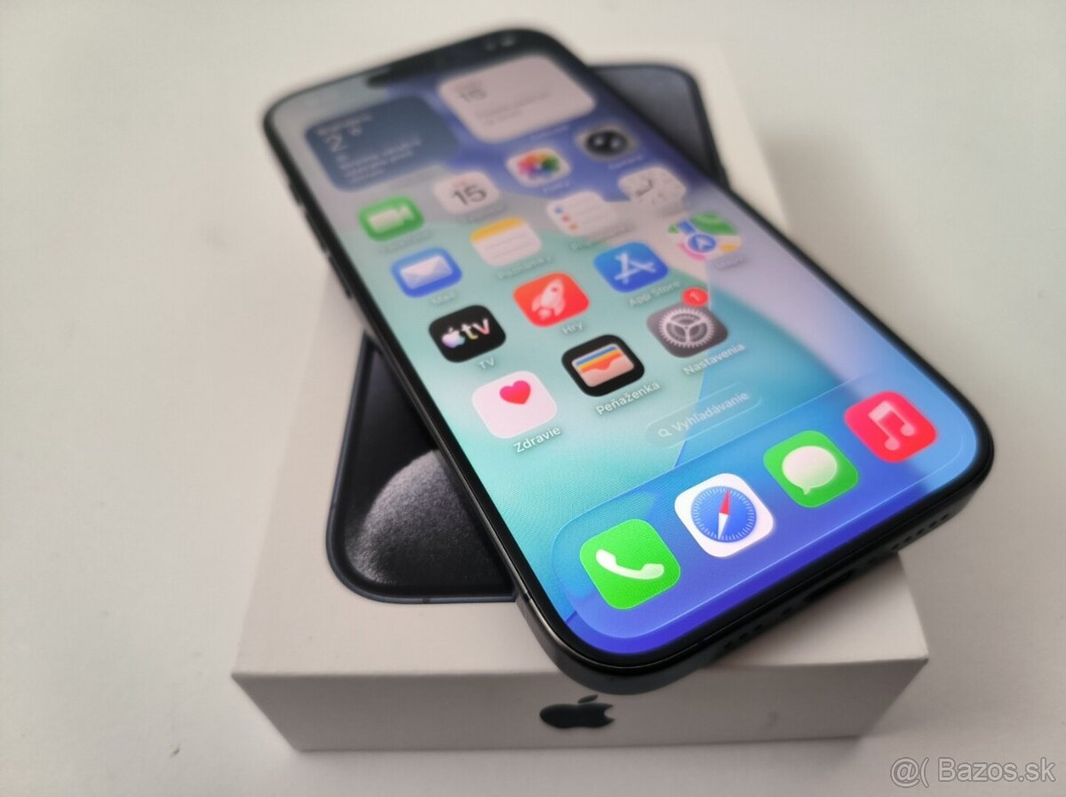 apple iphone 15 PRO 128gb Blue 100% Batéria - 4