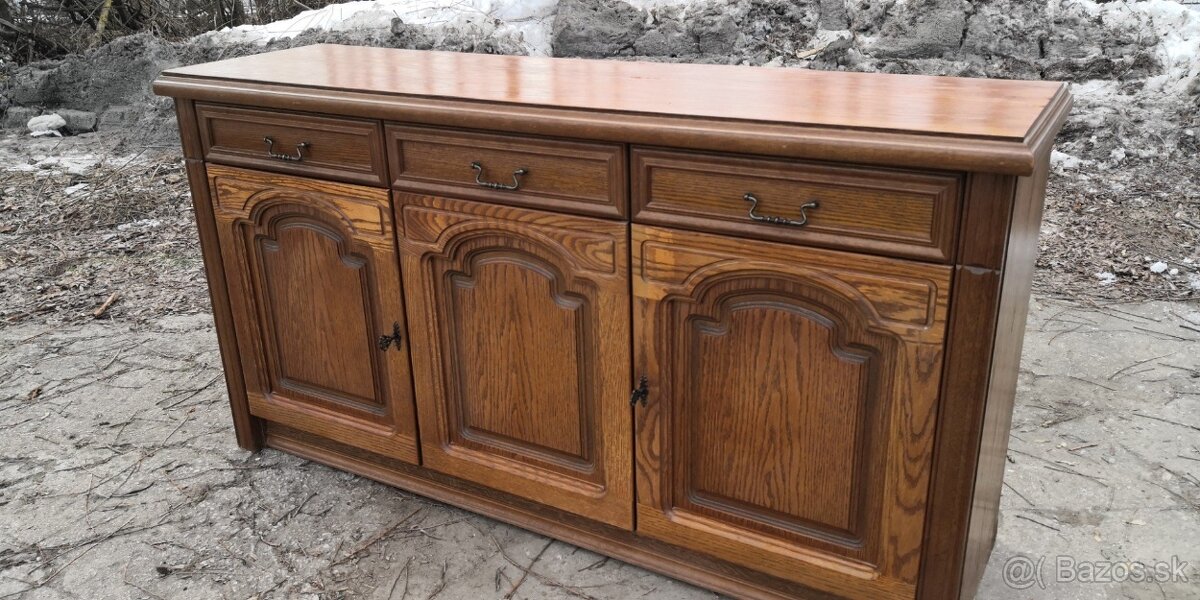 Rustikálna masivná komoda - 4