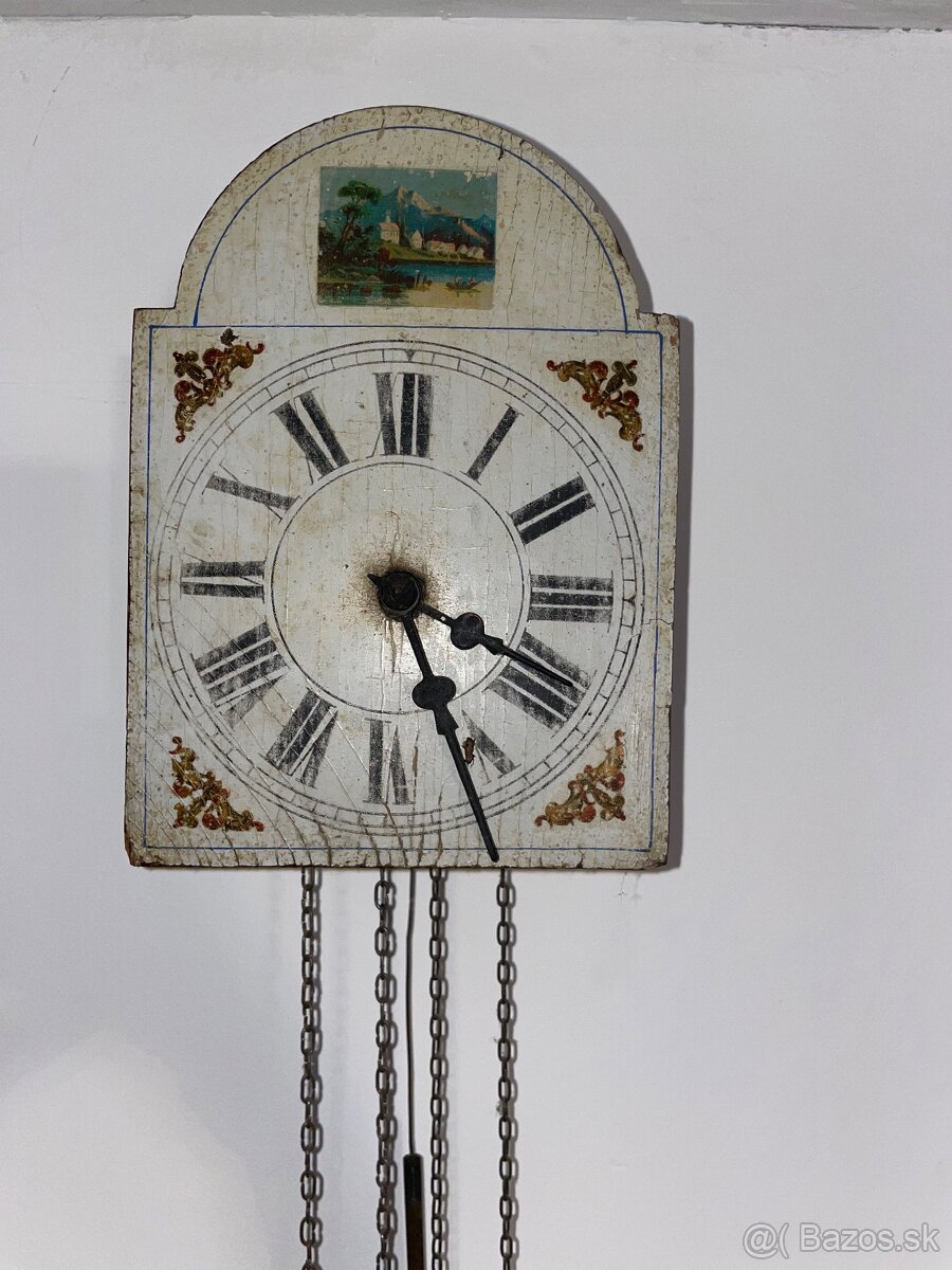 Starožitné kyvadlové nástenné hodiny - 4