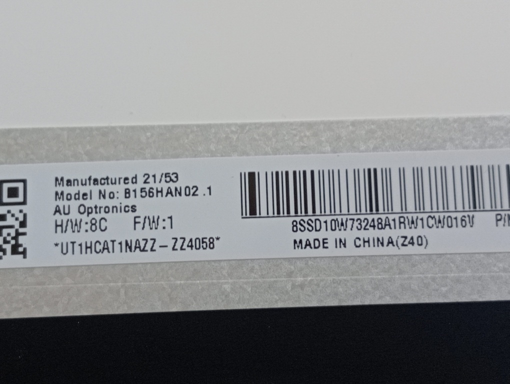 predám 15.6" LED SLIM displej , 30pin eDP , B156HAN02 - 4