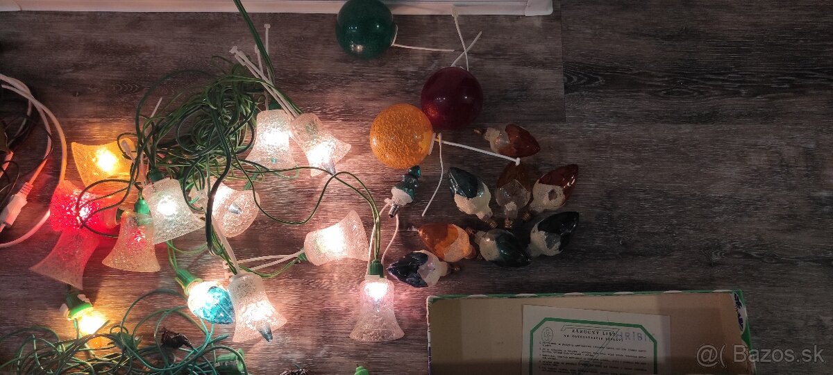 vianočné osvetlenie, retro, Zlatokov na diely - 4