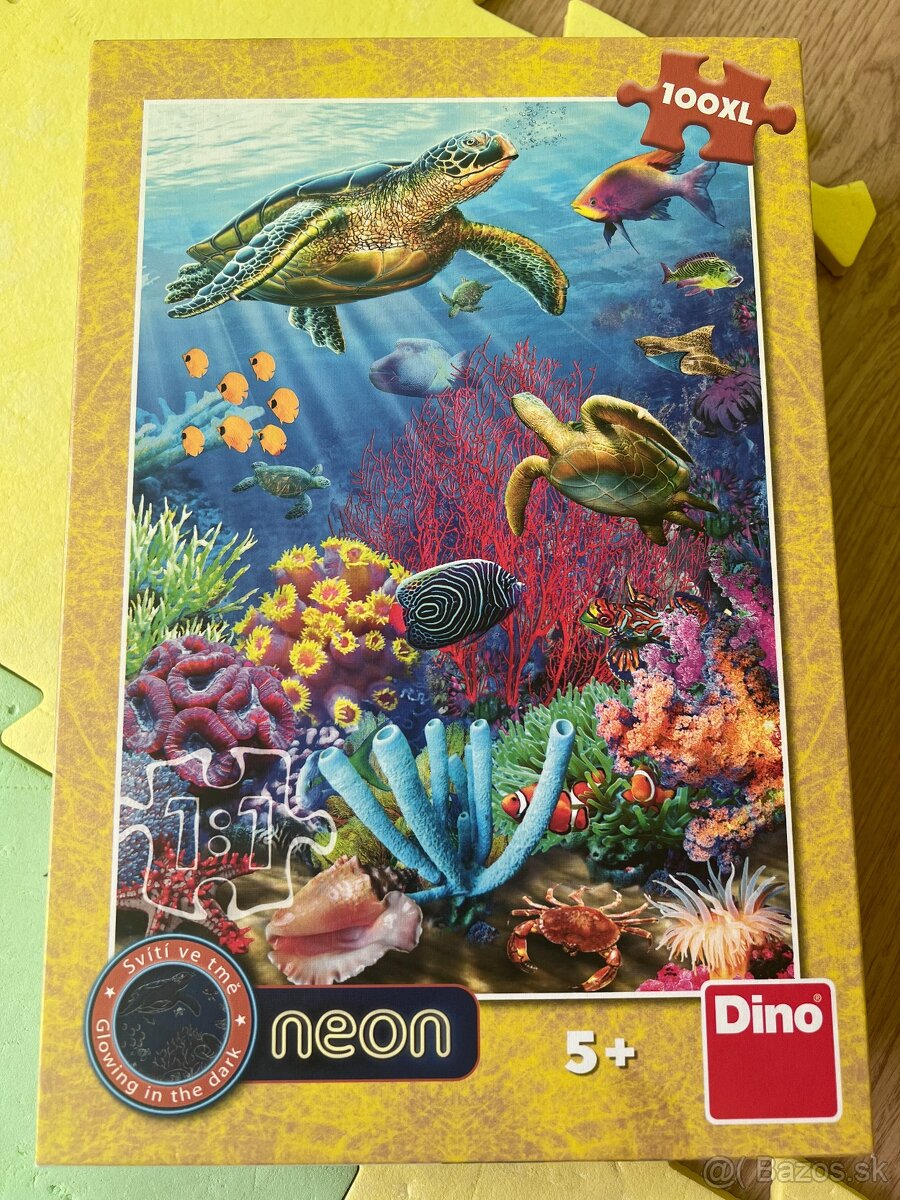 Svietiace neónové puzzle rôzne druhy 100 - 4