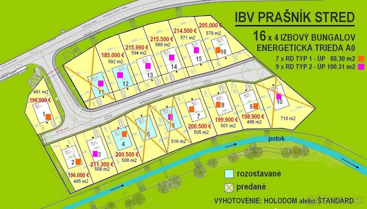SKVELÁ CENA NOVOSTAVBA 100 M2 BUNGALOV 4+1 TYP 1 S POTOKO - 4