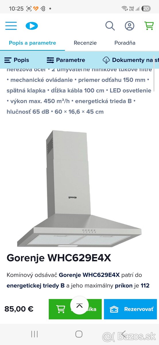 Digestor komínový Gorenje 60 cm - 4