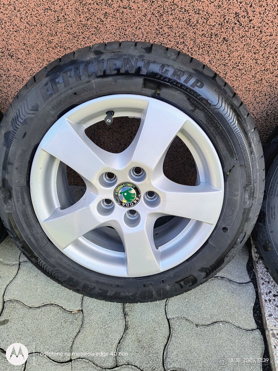 Elektróny 5x100 r14 + pneu 185/60 r14 - 4