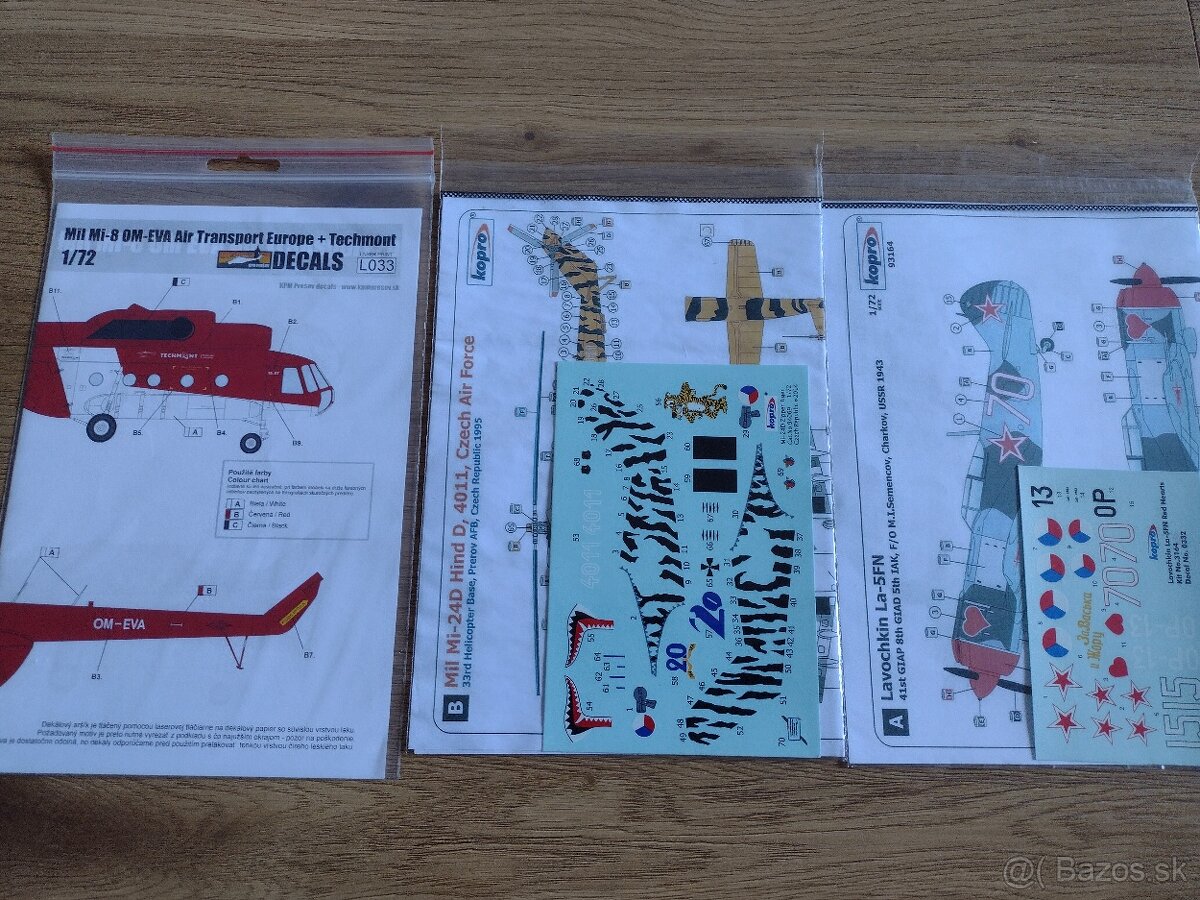 Plastikové modely 1:72 obtlačky - 4