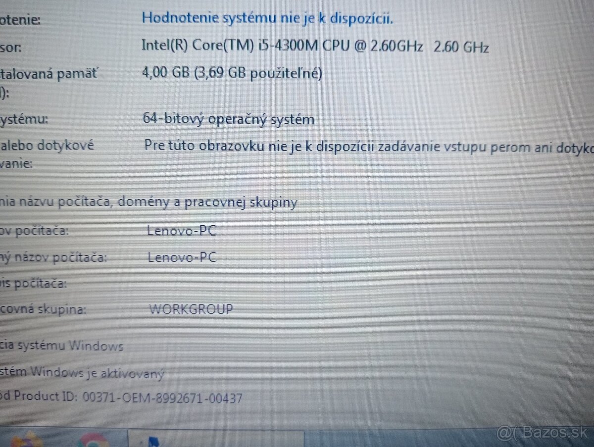 predám notebook LENOVO THINKPAD T440P ,, Windows 7 - 4