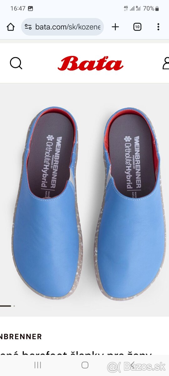 predam celokozene Barefoot šľapky Weinbrenner - 4