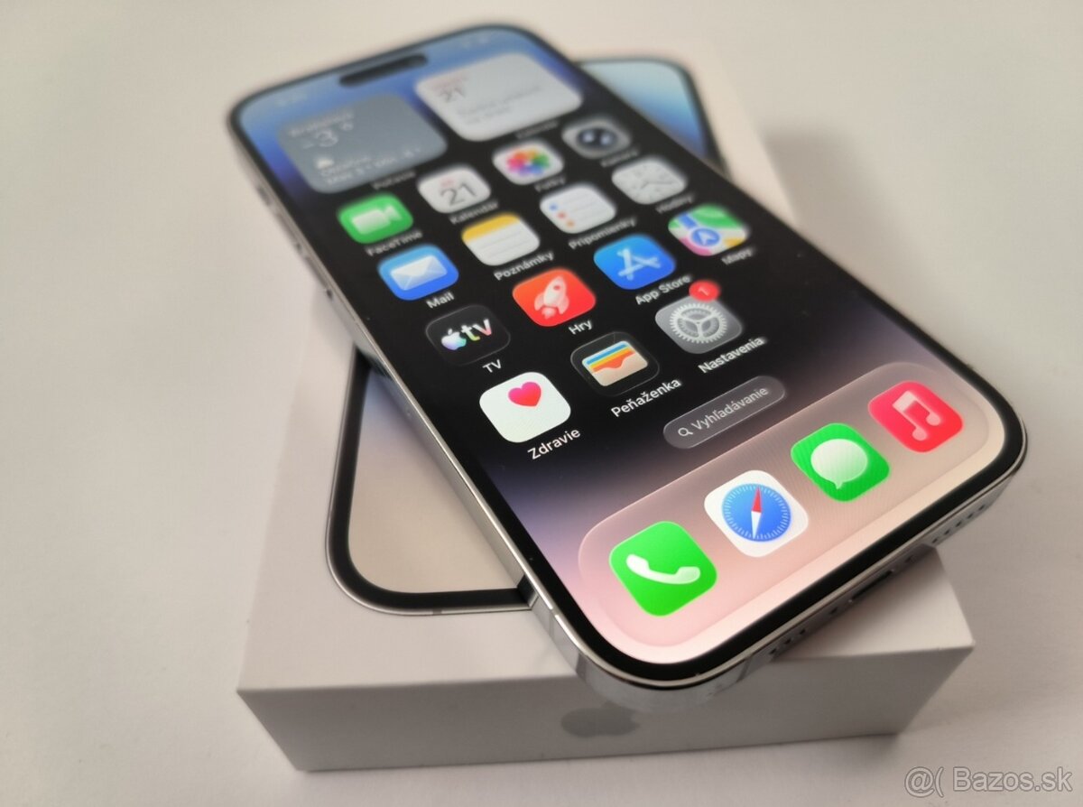 apple iphone 14 PRO 128gb Silver / Batéria 100% - 4