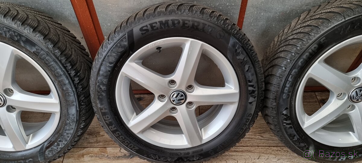 Predám zimné pneumatiky na VW elektronoch 5x112 r16 205/55 - 4