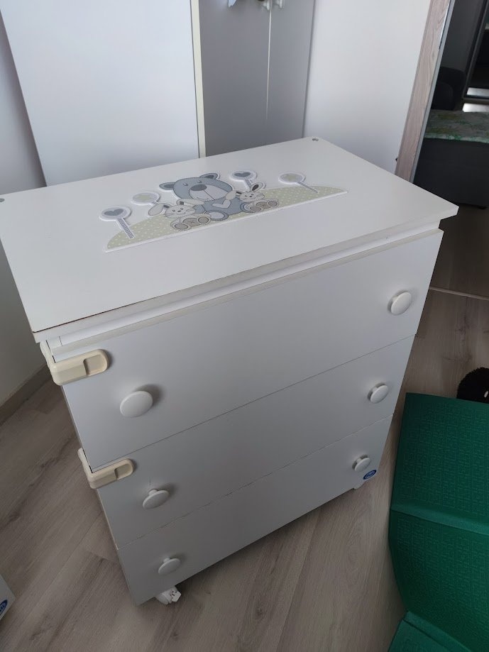 Pali detská postieľka + prebalovací pult SMART JOY + komoda - 4