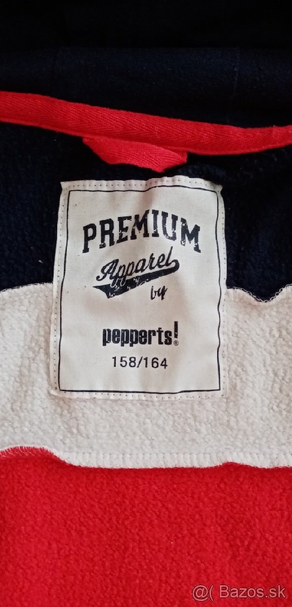 Detská mikina na zips s kapucňou, 158–164, trikolóra
- 4