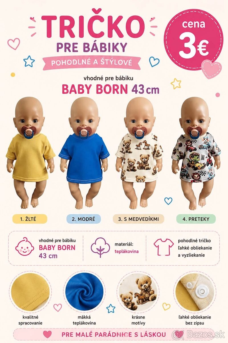 oblečenie pre baby born 43 cm - chlapček - 4