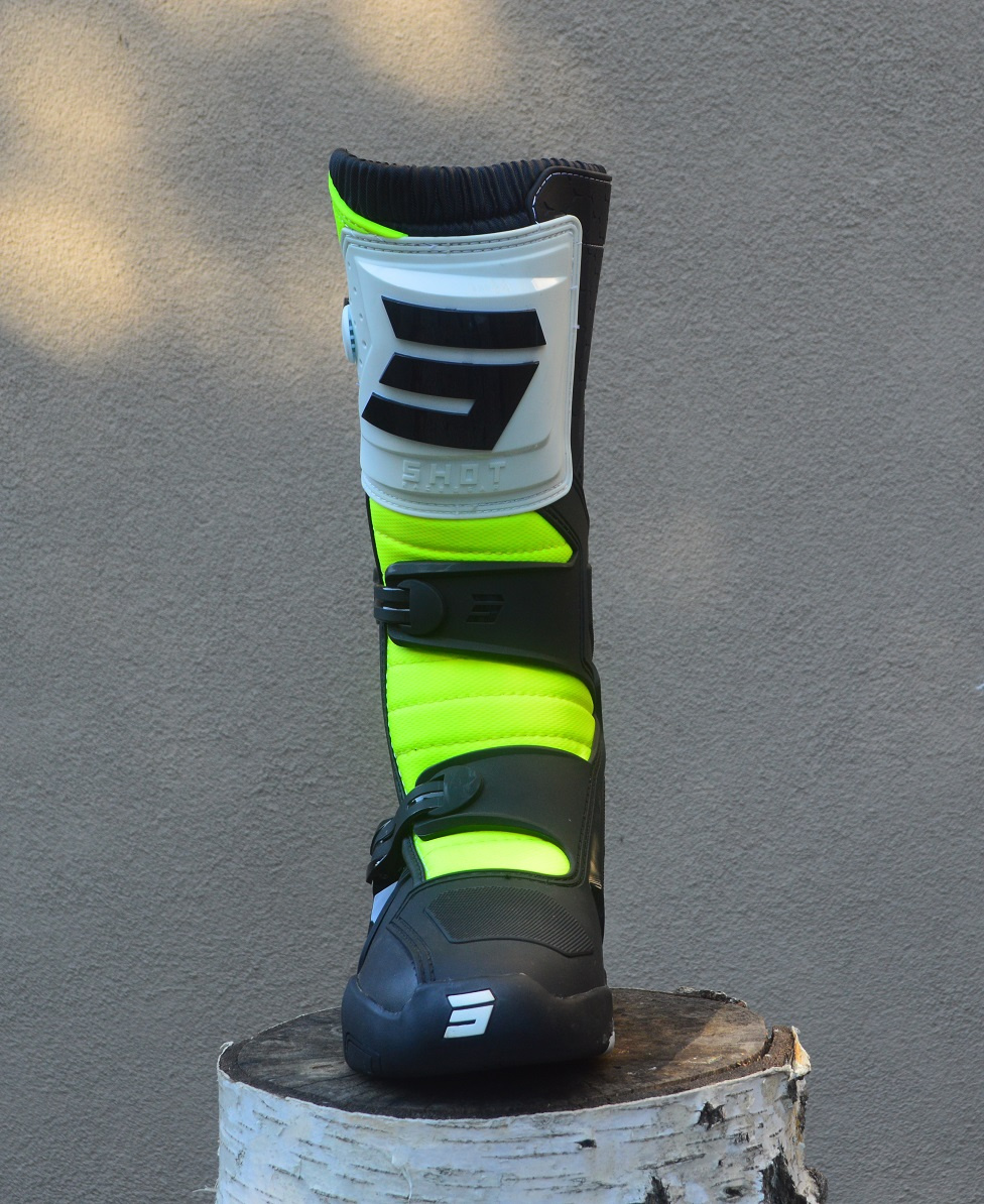 boty čižmy topánky, fluo žlté shot race atv
