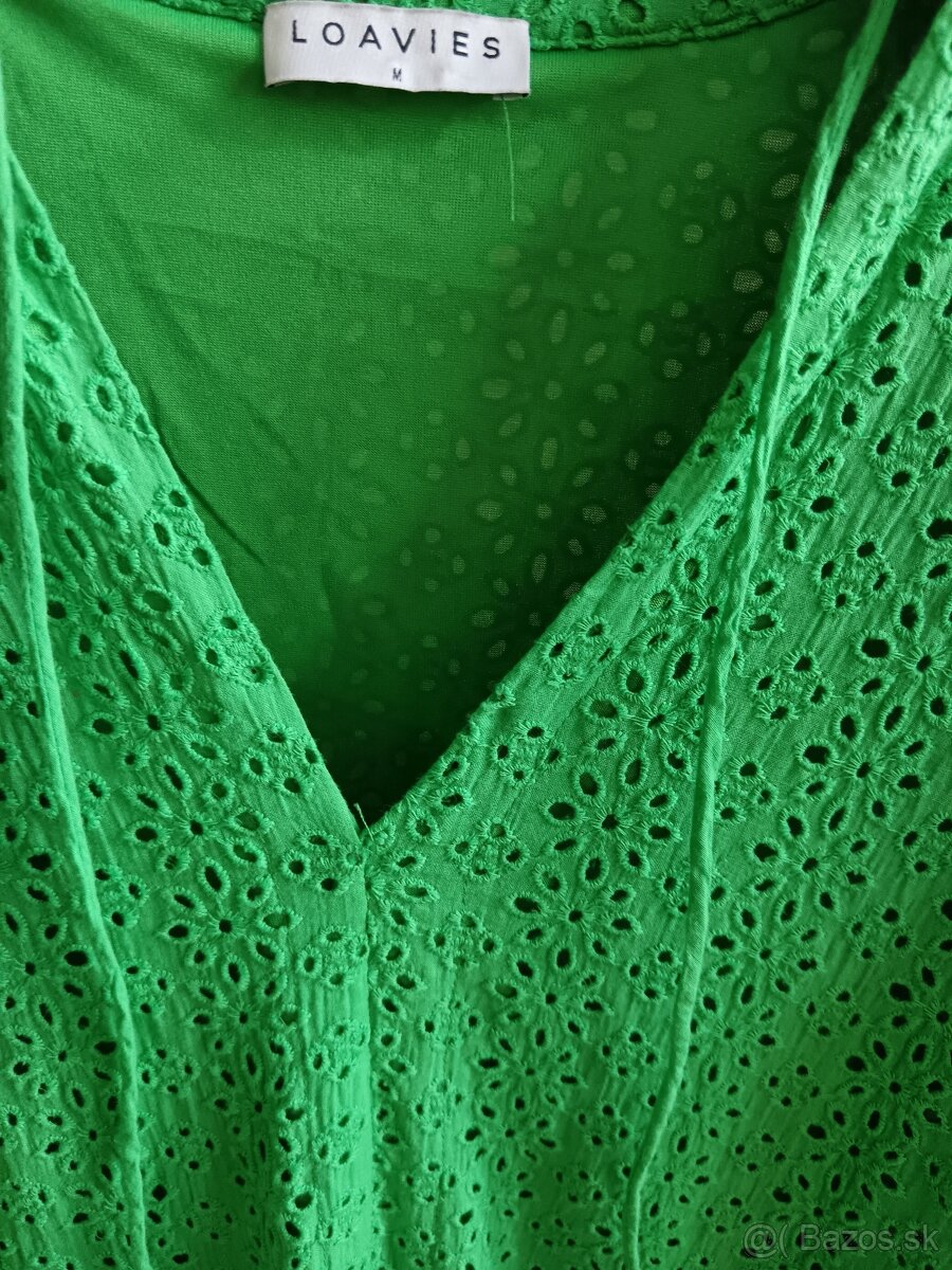 Zelené ažúrové šaty - 4