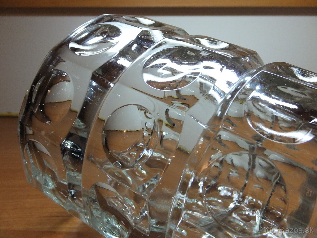 Masivní váza František Pečený - Sklo Union, váha 1448 g. - 4