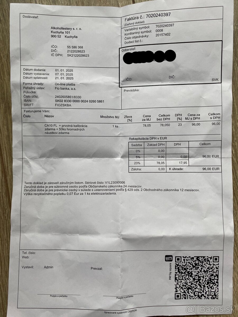 Alkoholtester CA10 - 4