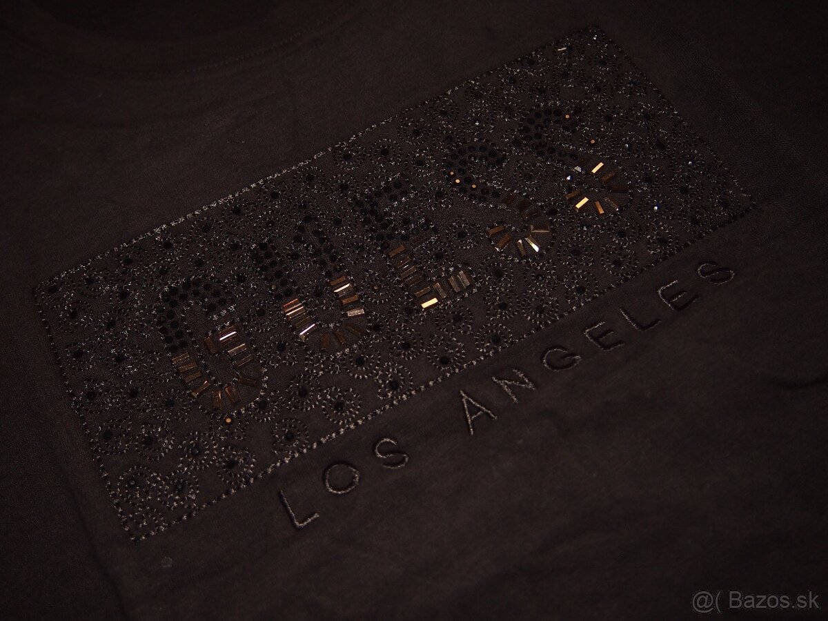 Guess dámske čierne tričko s dlhým rukávom - 4