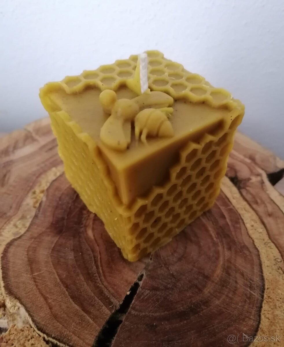 Predám ručne robene sviečky zo 100% Oravského včelieho vosku - 4