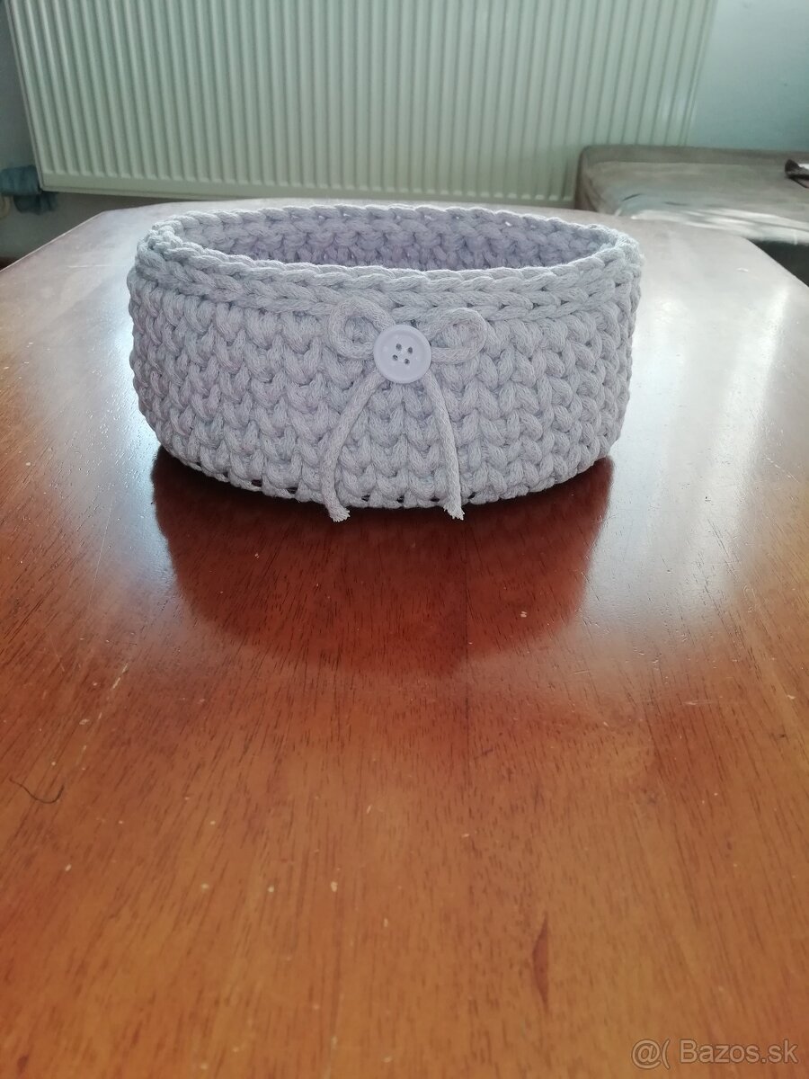 Háčkované košíčky, vianočný darček - 4