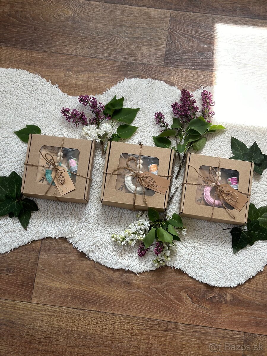 Handmade makramé difuzér - tyrkysový s vôňou lúky - 4