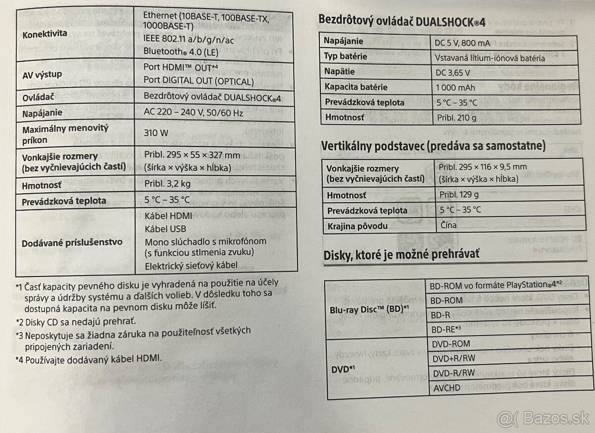 PS 4 Pro + 2 ovládače + 1 hra - 4