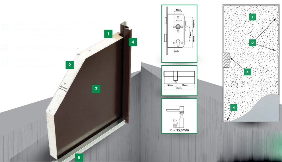 Vonkajšie technické dvere bronz 80 pravé - 4