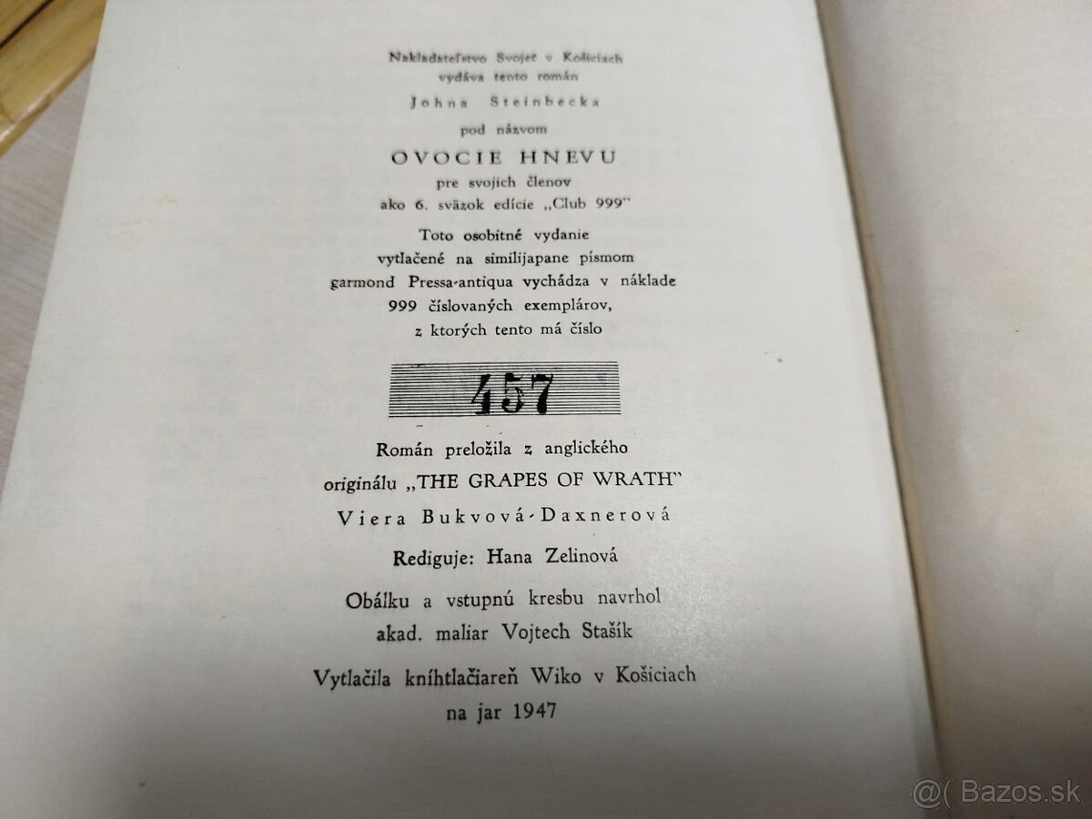 Ovocie hnevu--1947--John Steinbeck--ilustrácie Vojtech Staší - 4