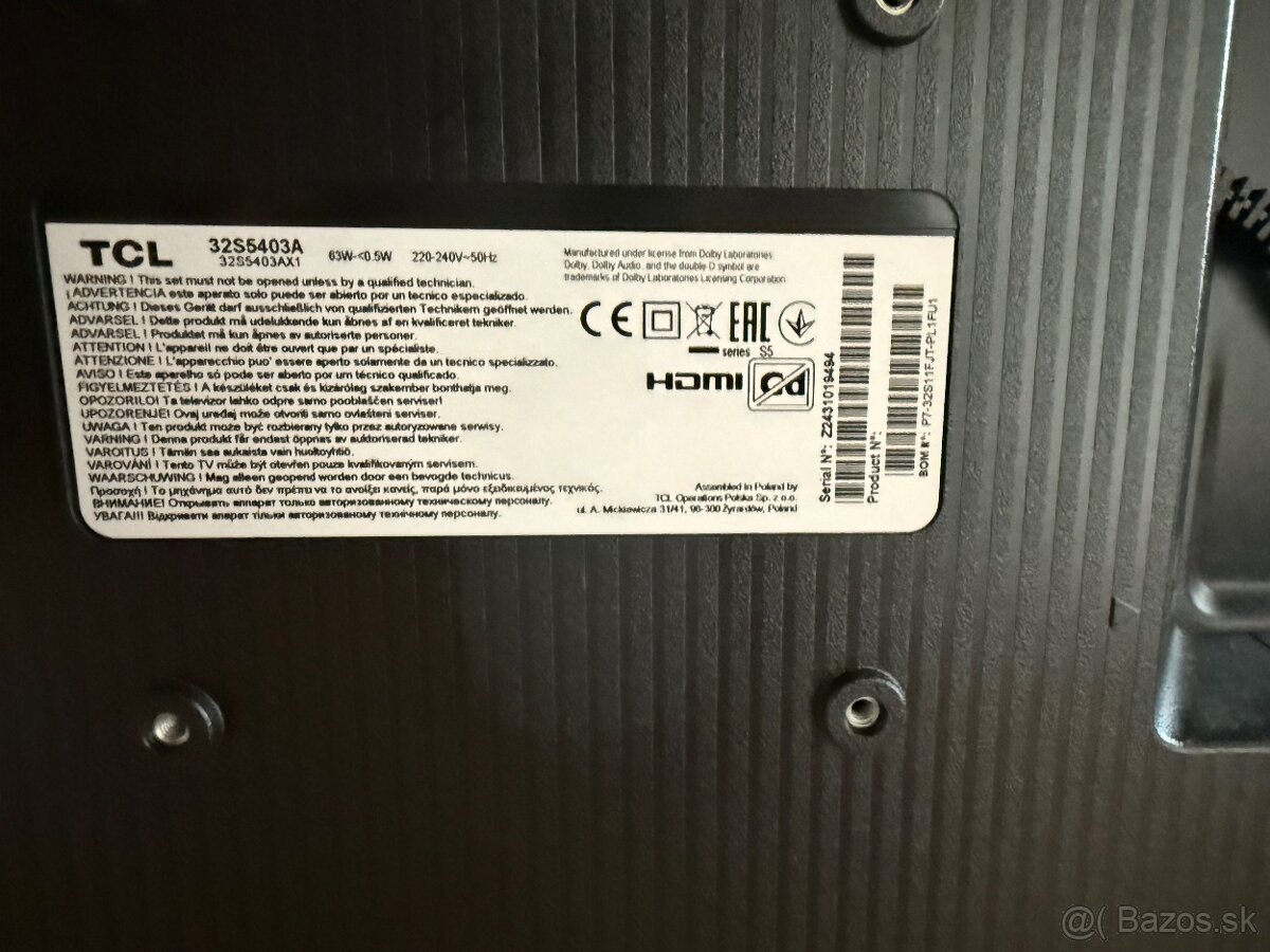 TCL android TV 32’ - 4