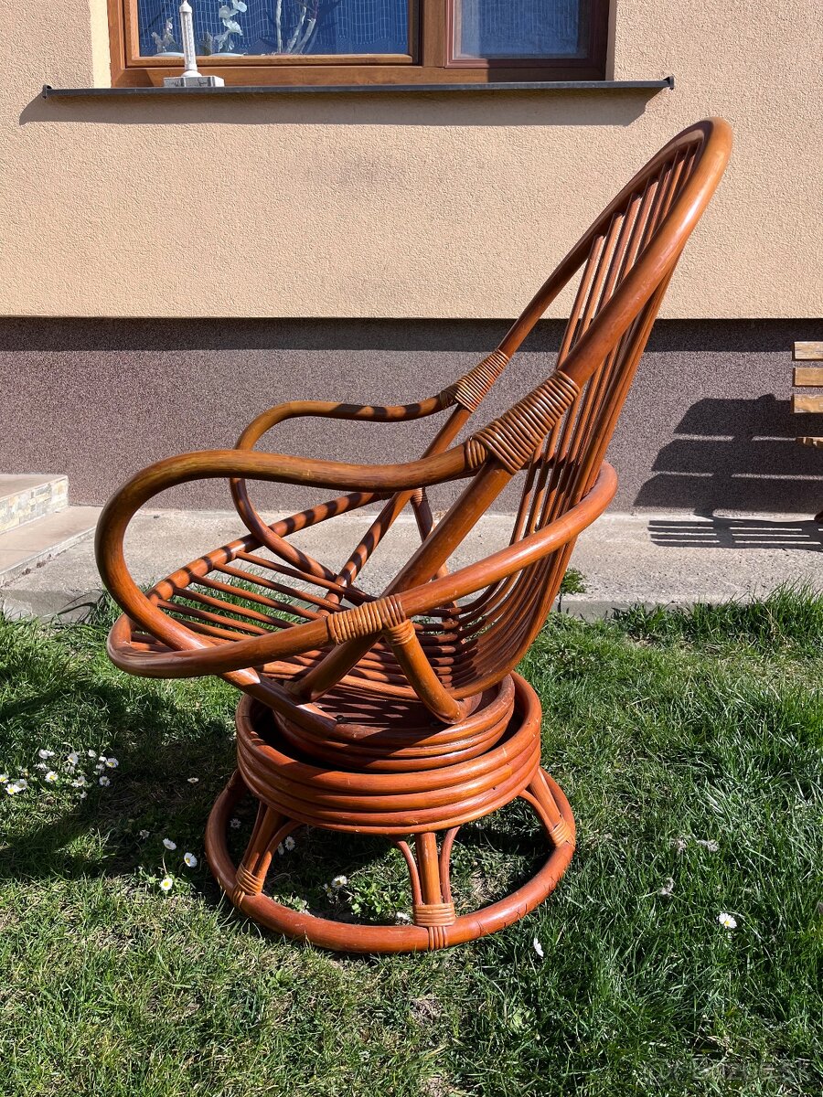Ratanové kreslo + papasan - 4