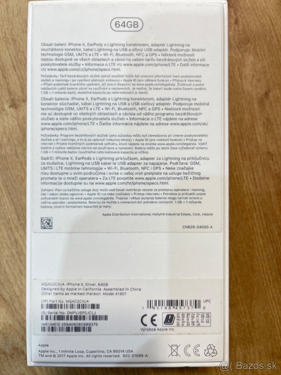 Apple IPhone X 10 64GB SILVER (biely) - 4