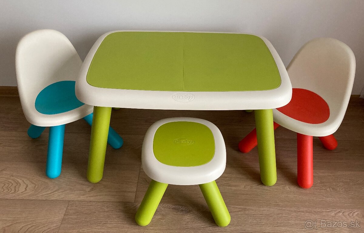 SET Smoby (stôl, lavička, stoličky, taburet) - 4