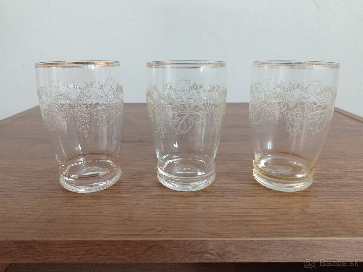 Rôzne retro sada sklenených pohárov - 4